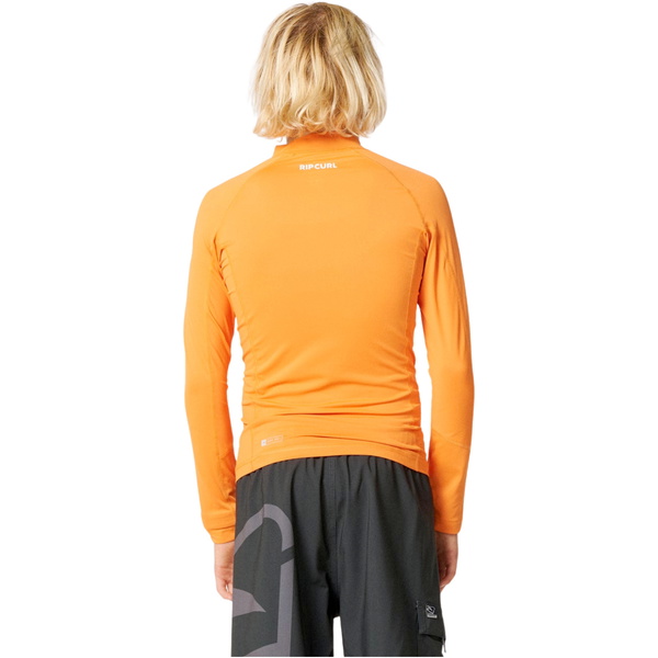 2026 Rip Curl Junior Waves UPF Langærmet Lycra-vest 12VBRV - Vitamin C